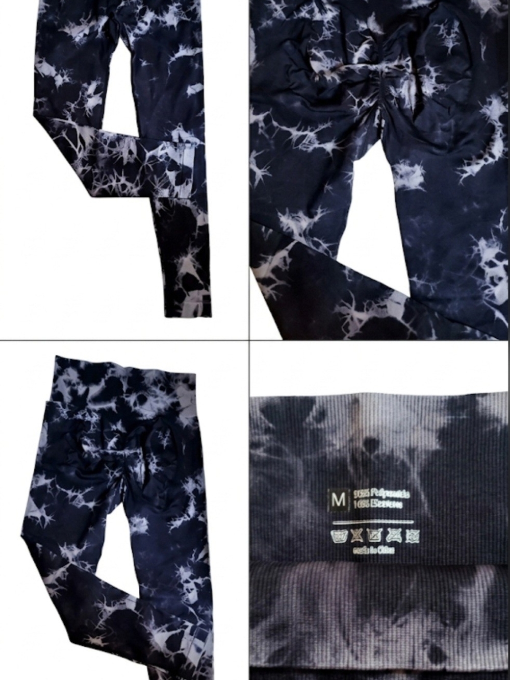 Girls' leggings Black Tie-Dye Performance Pants - M